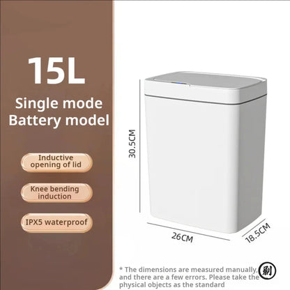 Touchless Sensor Trash Can - 15L Smart Bin