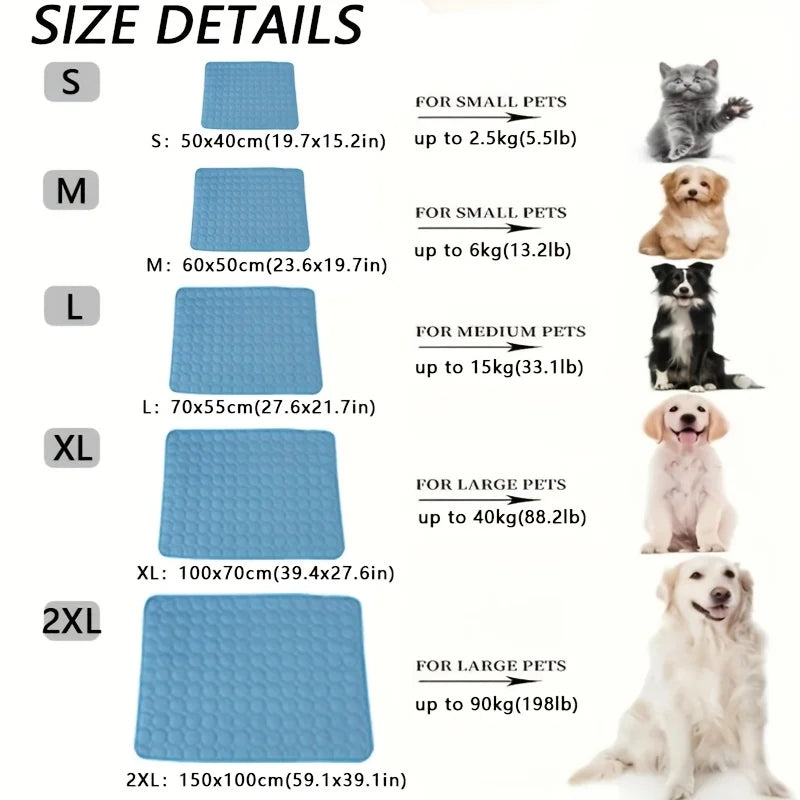 Dog Cooling Mat - Pet Cooling Pad for Cats & Dogs