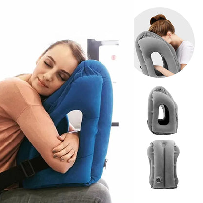 Inflatable Travel Pillow - Portable Neck & Chin Support