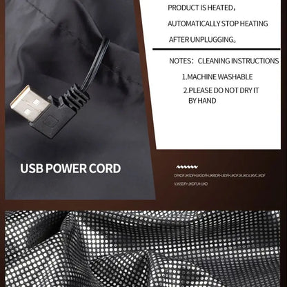 9-Zone USB Rechargeable Heated Vest - Electric Warming Jacket