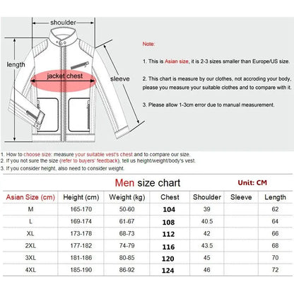 9-Zone USB Rechargeable Heated Vest - Electric Warming Jacket