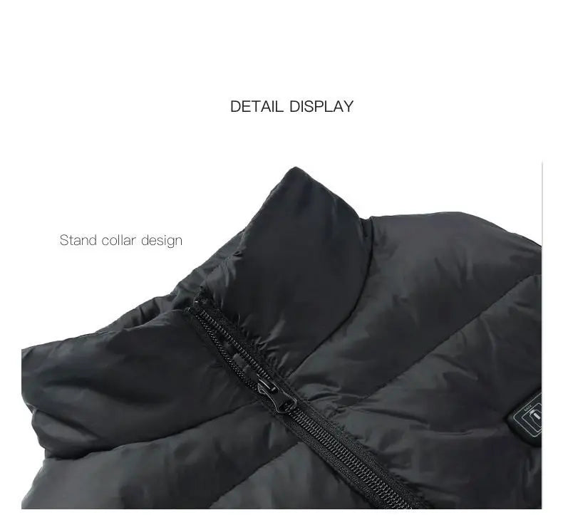 9-Zone USB Rechargeable Heated Vest - Electric Warming Jacket