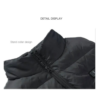 9-Zone USB Rechargeable Heated Vest - Electric Warming Jacket