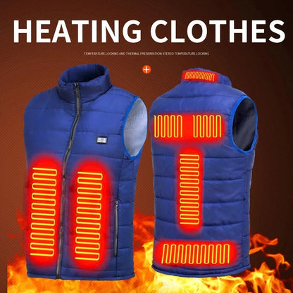 9-Zone USB Rechargeable Heated Vest - Electric Warming Jacket