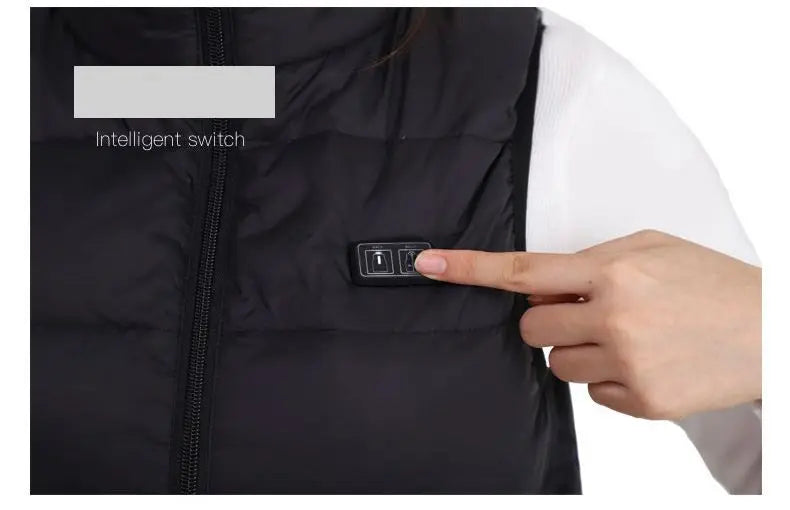9-Zone USB Rechargeable Heated Vest - Electric Warming Jacket
