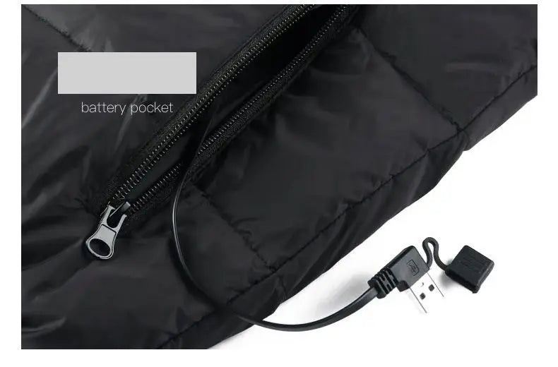 9-Zone USB Rechargeable Heated Vest - Electric Warming Jacket