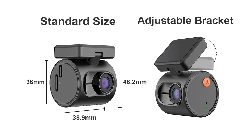 KAWA Mini 3 WiFi Dash Cam - Wireless Night Vision Car DVR