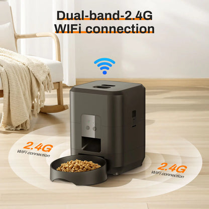 Smart Automatic Pet Feeder - Timed Cat & Dog Food Dispenser