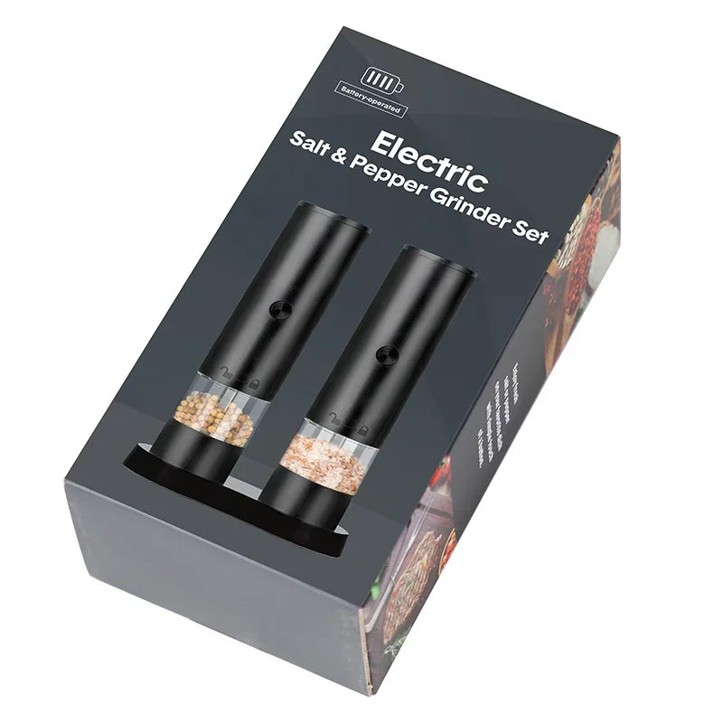 USB Rechargeable Electric Salt and Pepper Grinder Set