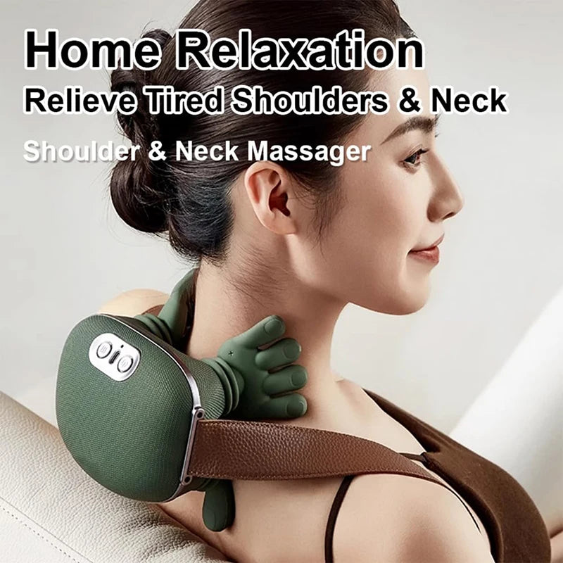 Neck & Shoulder Massager with Heat - Kneading Wrap