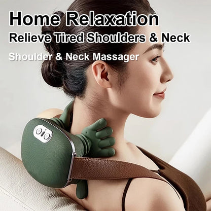 Neck & Shoulder Massager with Heat - Kneading Wrap
