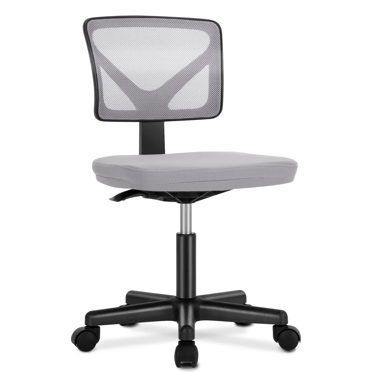 Armless Office Chair - Ergonomic Mesh Desk Chair (Gray)
