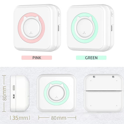 Portable Mini Thermal Printer - Wireless Bluetooth Photo & Label Printer