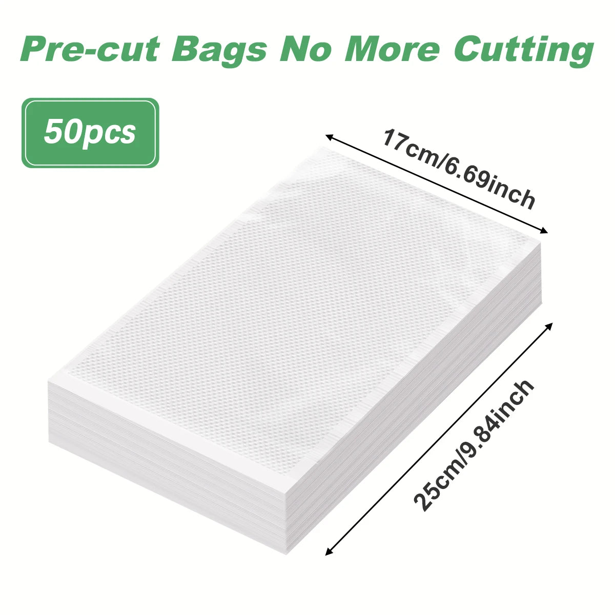 Reusable Vacuum Seal Food Storage Bags - 50 Pack