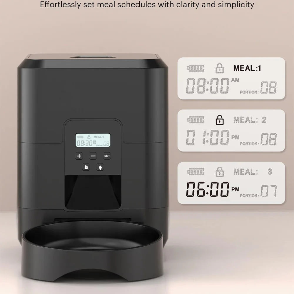 Smart Automatic Pet Feeder - Timed Cat & Dog Food Dispenser