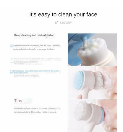 Silicone Facial Cleansing Brush - Double-Sided