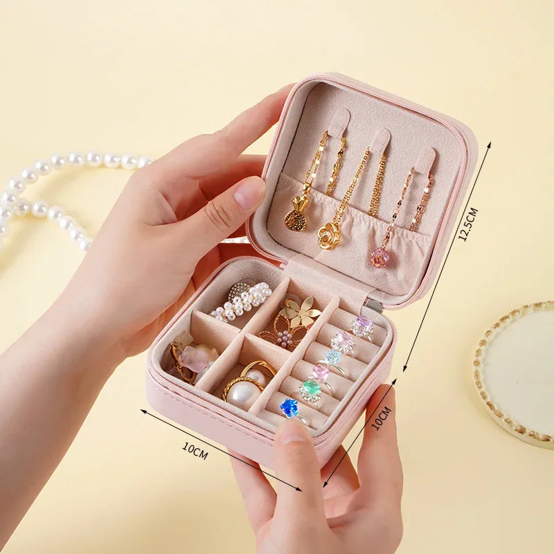 Portable Travel Jewelry Box - 3-Layer Organizer Case