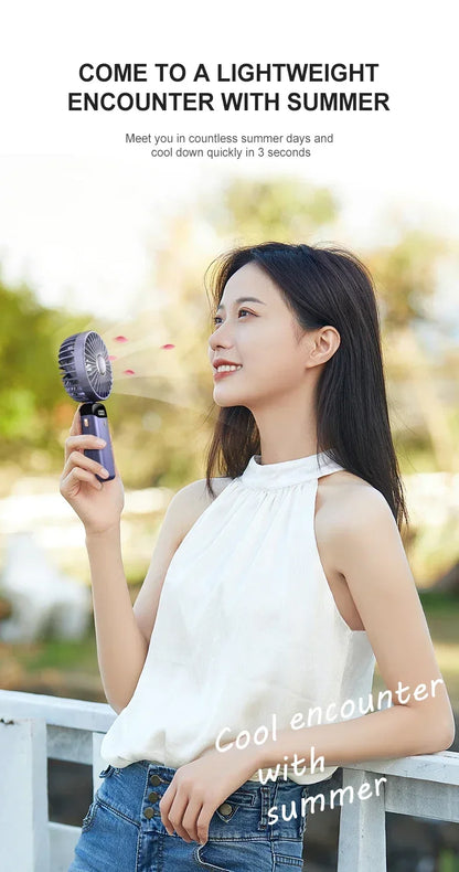 Handheld & Neck Fan - Rechargeable Bladeless Cooling Fan