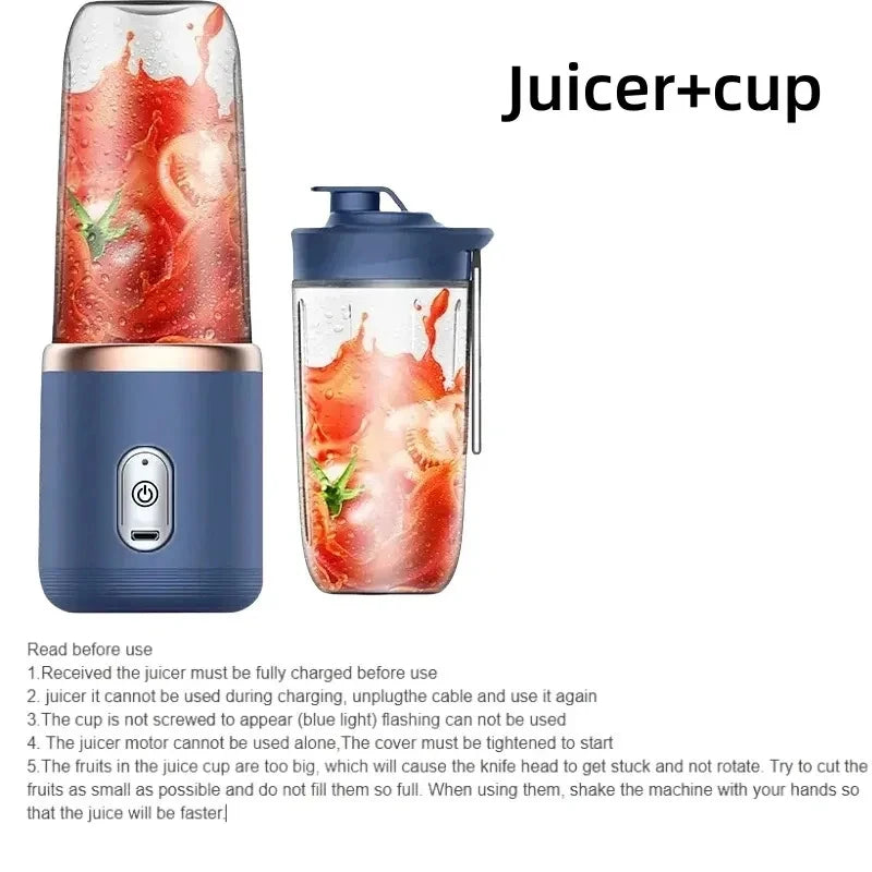 Portable USB Blender - 400ml Travel Juicer Cup