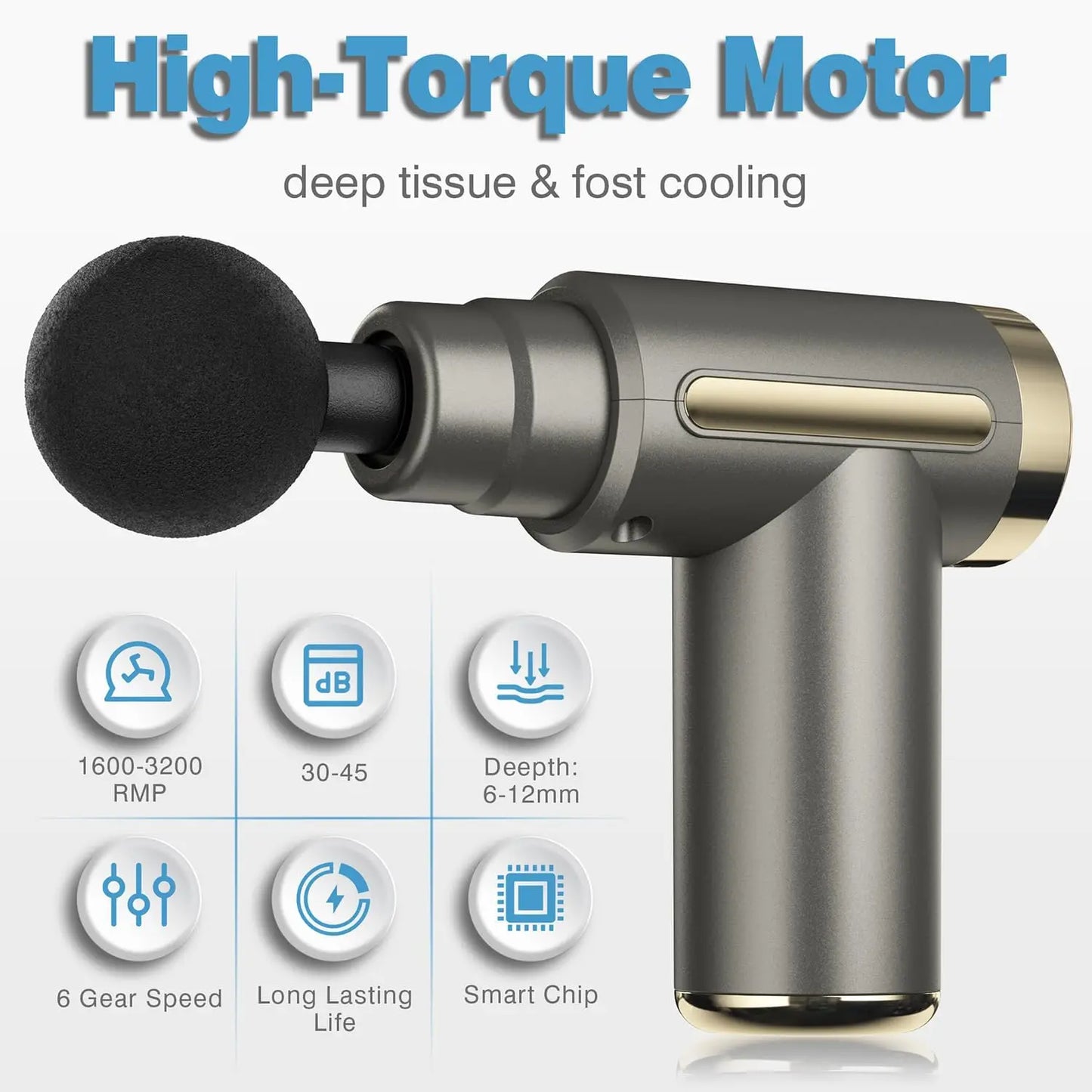 Compact Massage Gun - Deep Tissue Percussion Massager