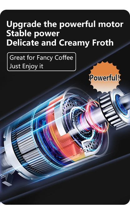Rechargeable Electric Milk Frother - Handheld Coffee Whisk