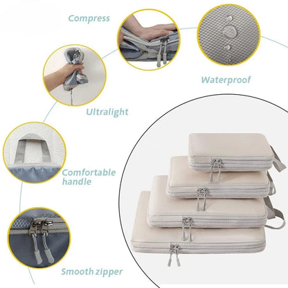 Compressible Travel Packing Cubes - Set of 6
