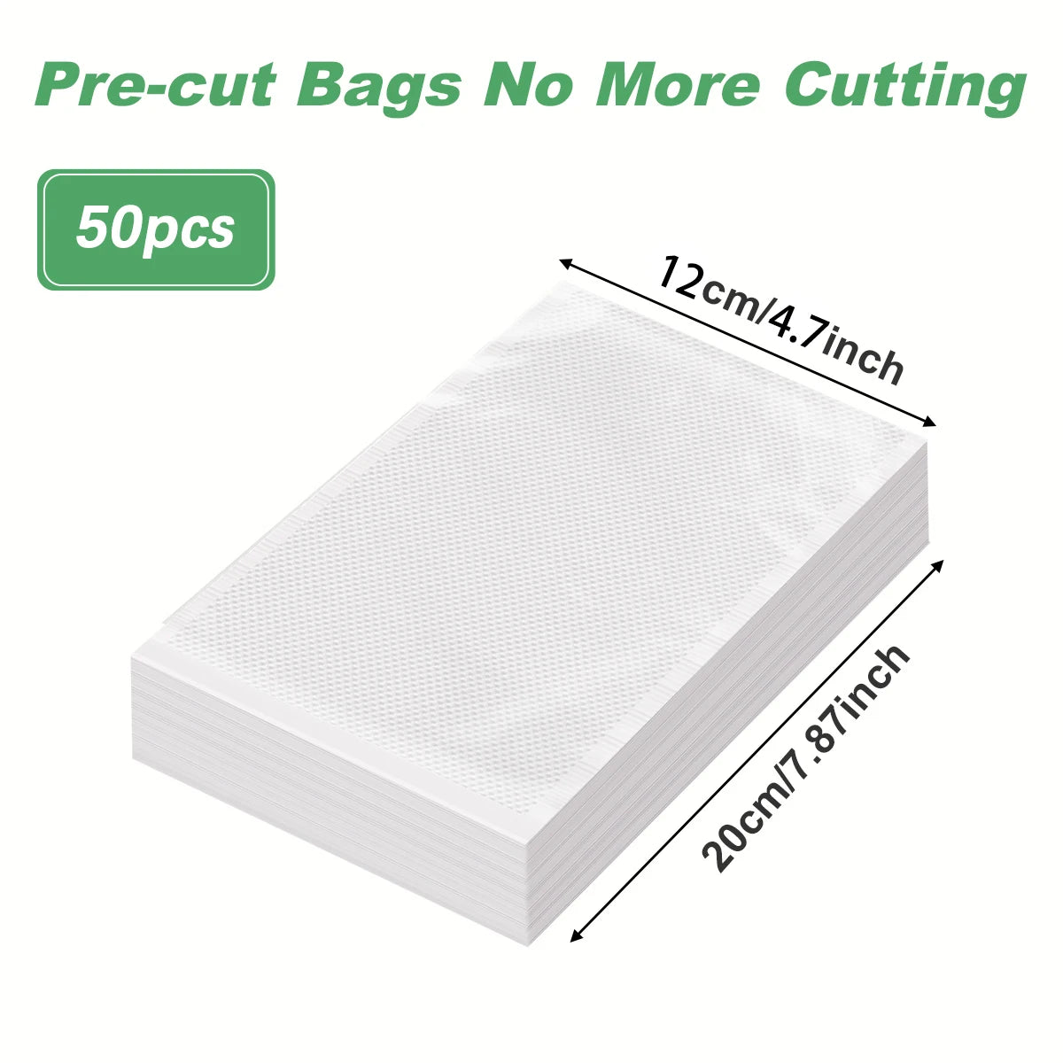 Reusable Vacuum Seal Food Storage Bags - 50 Pack