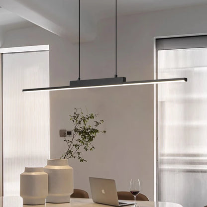 Modern Pendant Light - Linear LED Chandelier, Dining Room Light Fixture for Kitchen Island
