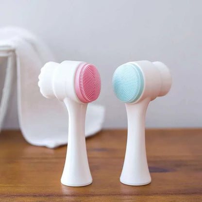 Silicone Facial Cleansing Brush - Double-Sided