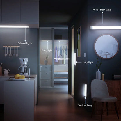 LED Motion Sensor Light - Rechargeable Smart Cabinet Lamp