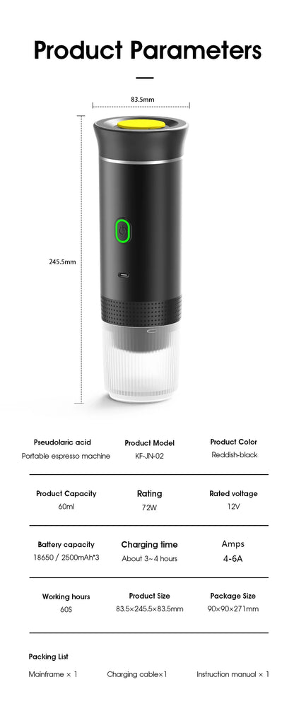 Portable Espresso Machine - Car & Travel