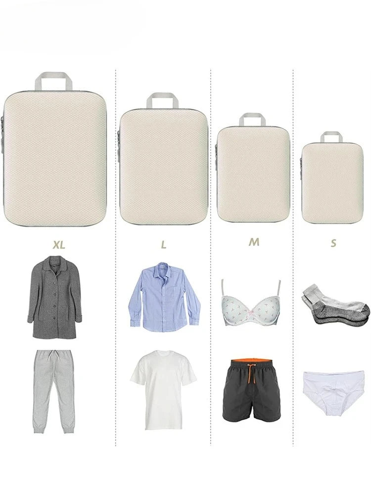 Compressible Travel Packing Cubes - Set of 6