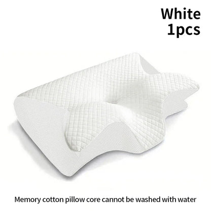 Memory Foam Travel Neck Pillow - Ergonomic 2-in-1