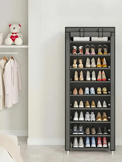 Tall Shoe Rack - 6, 8 or 10 Tier Fabric Shoe Storage