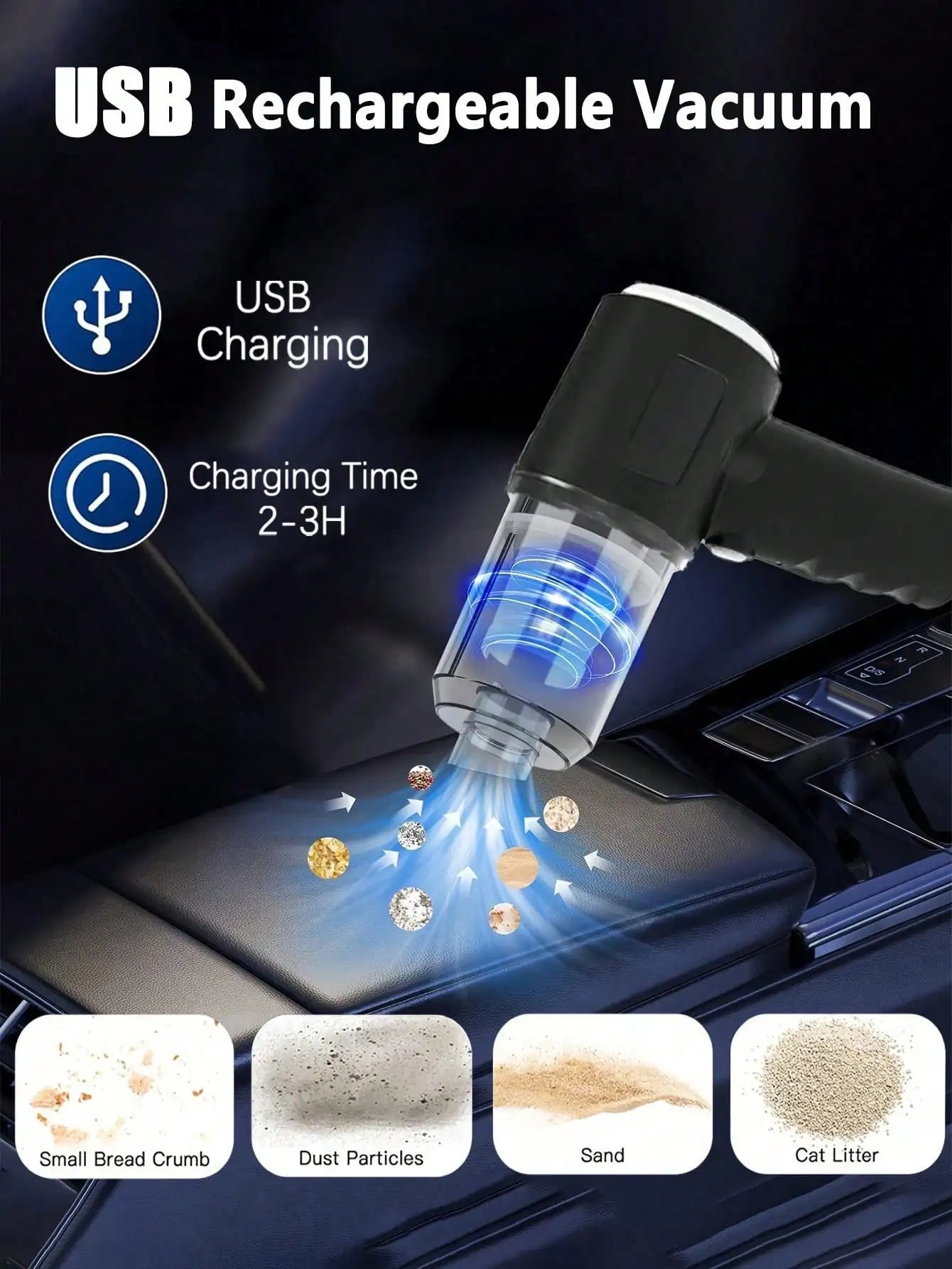 Cordless Handheld Vacuum Cleaner - Rechargeable