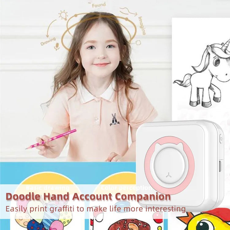 Portable Mini Thermal Printer - Wireless Bluetooth Photo & Label Printer