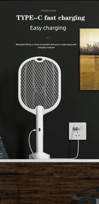 Electric Mosquito & Fly Swatter - 3-in-1 Bug Zapper