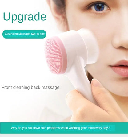 Silicone Facial Cleansing Brush - Double-Sided