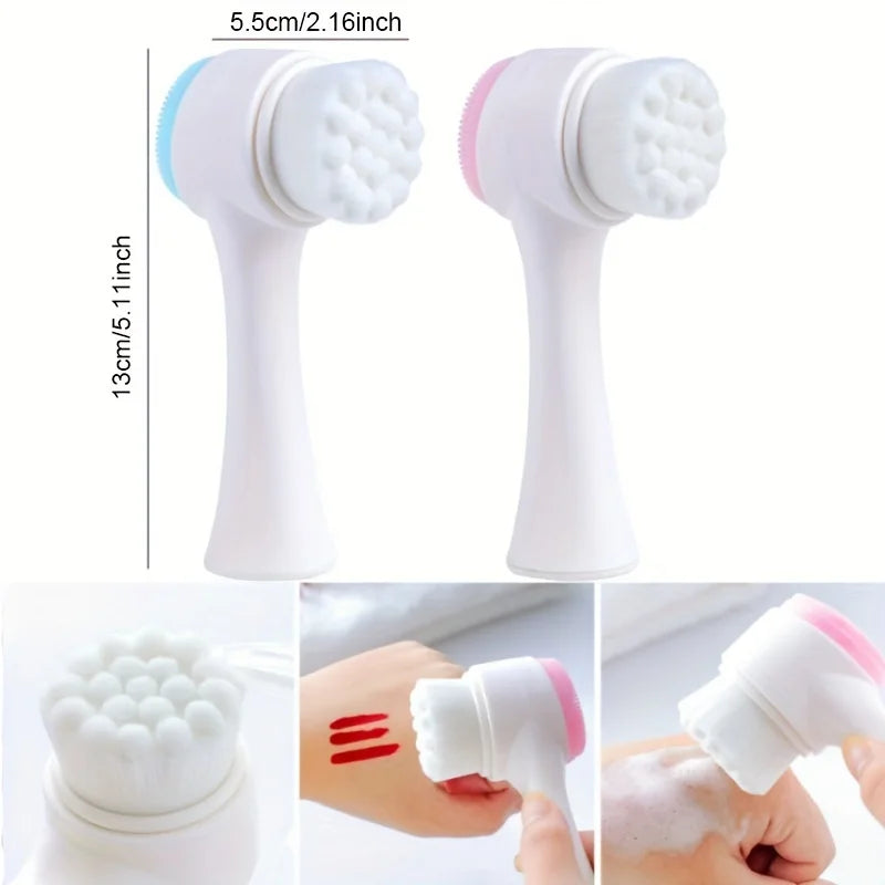 Silicone Facial Cleansing Brush - Double-Sided