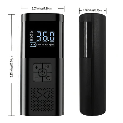 Portable Tire Inflator - 12V Cordless Air Compressor