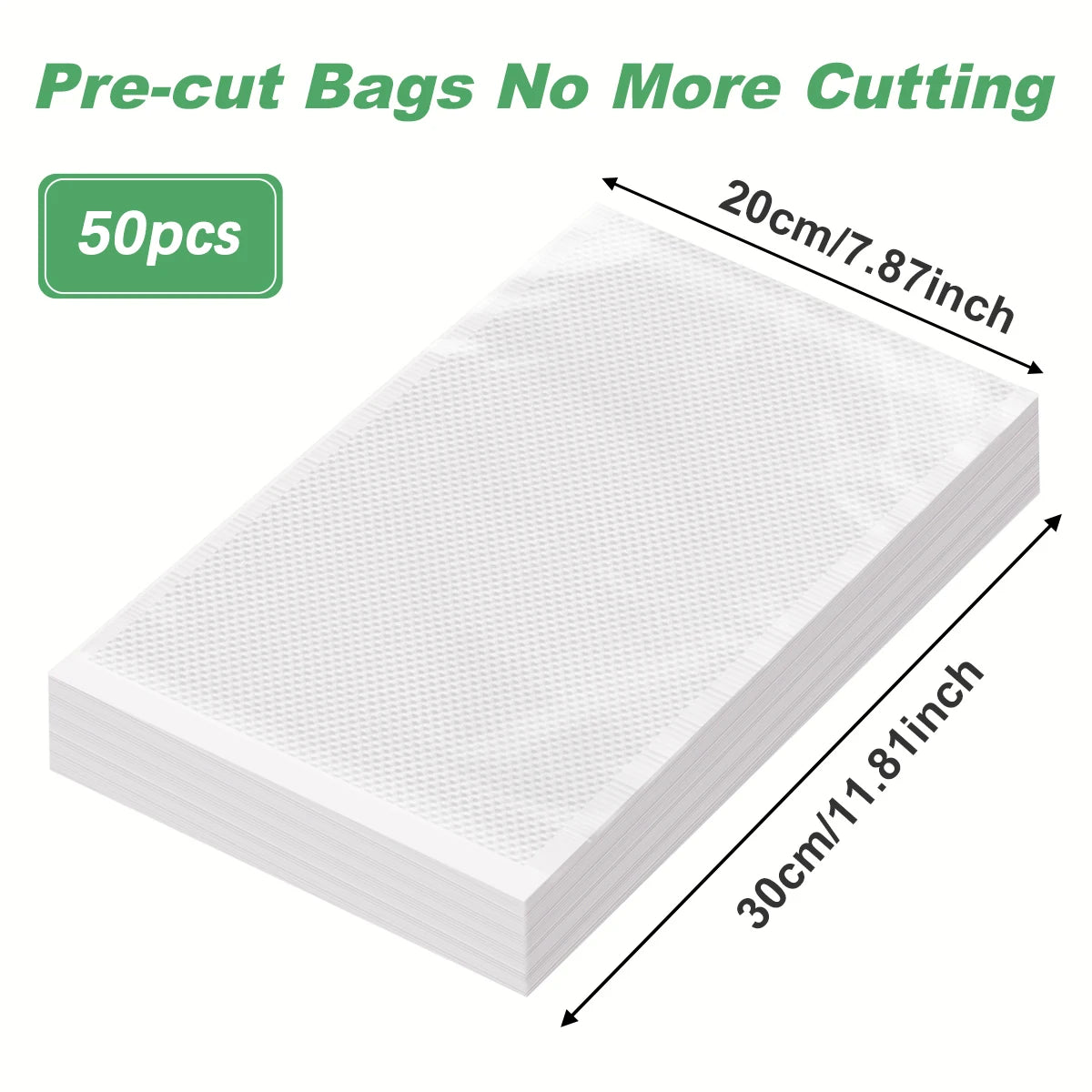 Reusable Vacuum Seal Food Storage Bags - 50 Pack