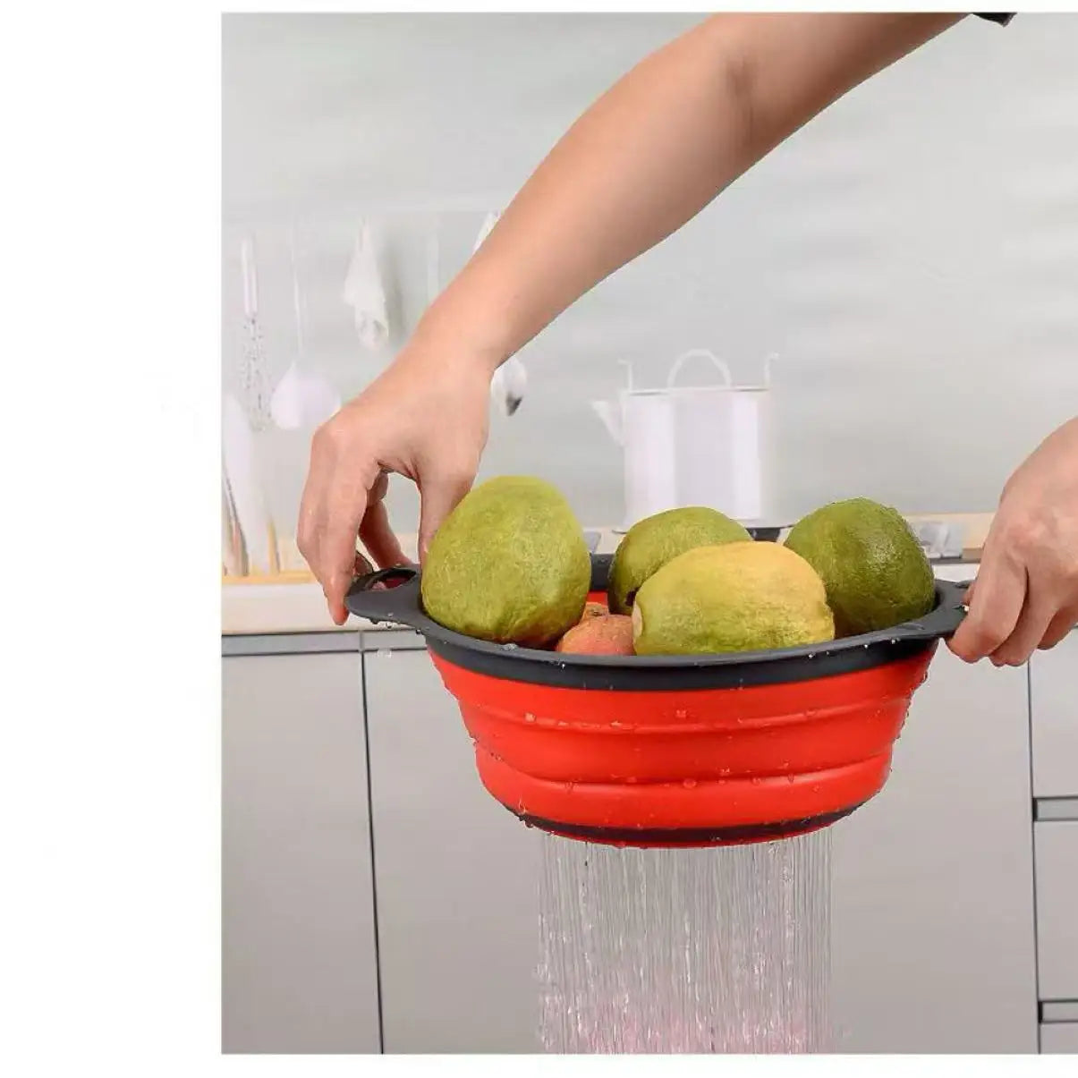 Collapsible Silicone Colander - Space-Saving Kitchen Strainer