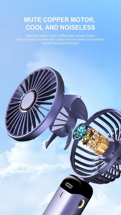 Handheld & Neck Fan - Rechargeable Bladeless Cooling Fan