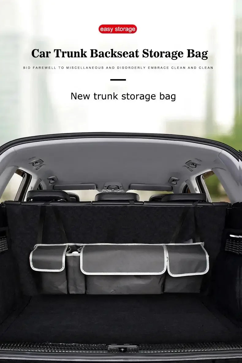 Car Trunk Organizer - 2-in-1 Backseat & Cargo Storage Bag