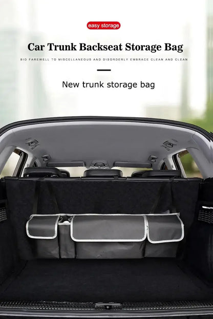 Car Trunk Organizer - 2-in-1 Backseat & Cargo Storage Bag