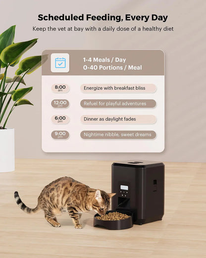 Smart Automatic Pet Feeder - Timed Cat & Dog Food Dispenser