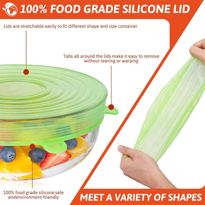 Silicone Stretch Lids 6-Pack