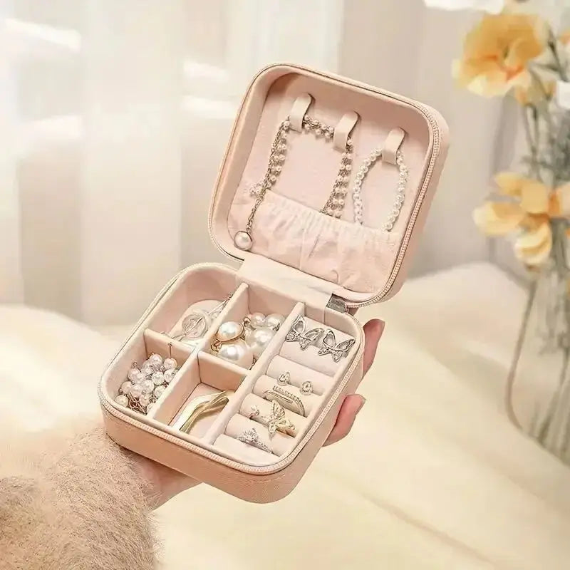 Portable Travel Jewelry Box - 3-Layer Organizer Case