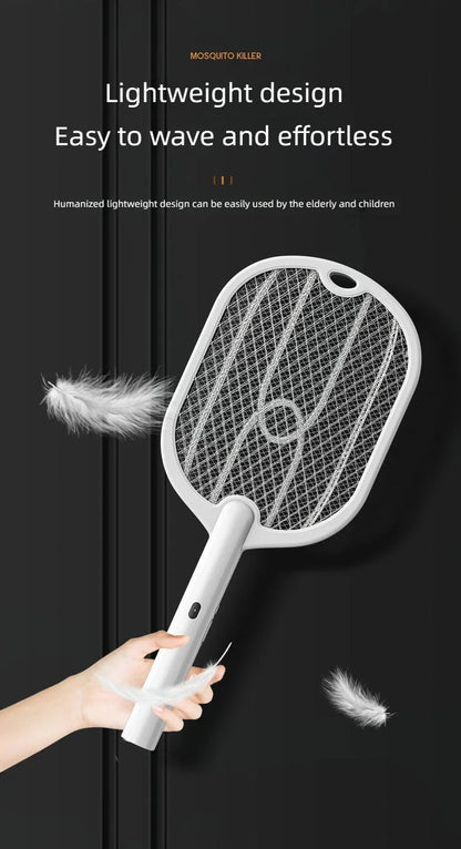 Electric Mosquito & Fly Swatter - 3-in-1 Bug Zapper