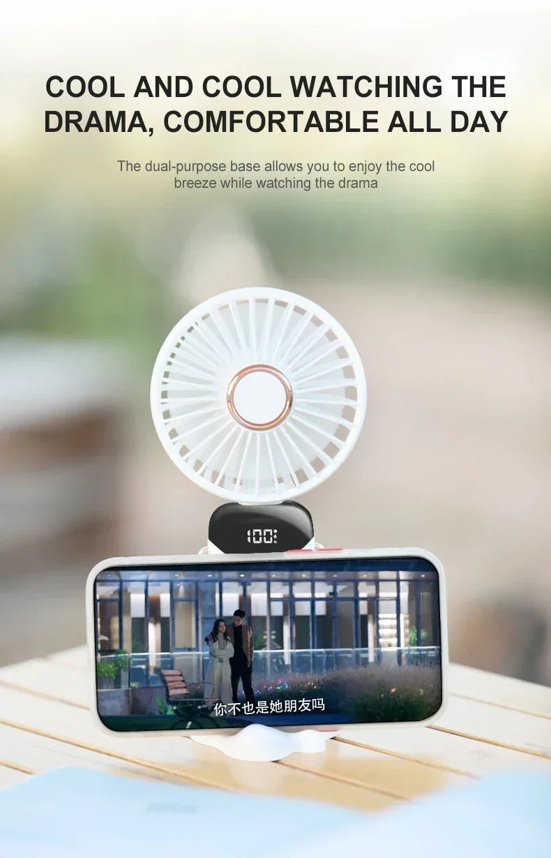 Handheld & Neck Fan - Rechargeable Bladeless Cooling Fan